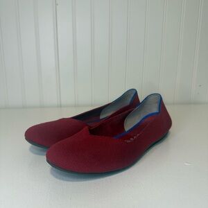 Rothy's The Flat Ballet Shoes Women’s Size 9US/ 40EU/ 6.5 UK Color Red